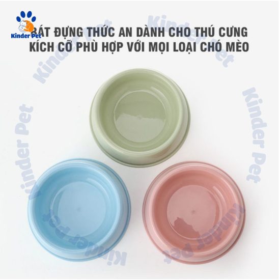 Bat dung thuc an danh cho thu cung bang nhua lua mach nhieu mau an toan cho thu cung